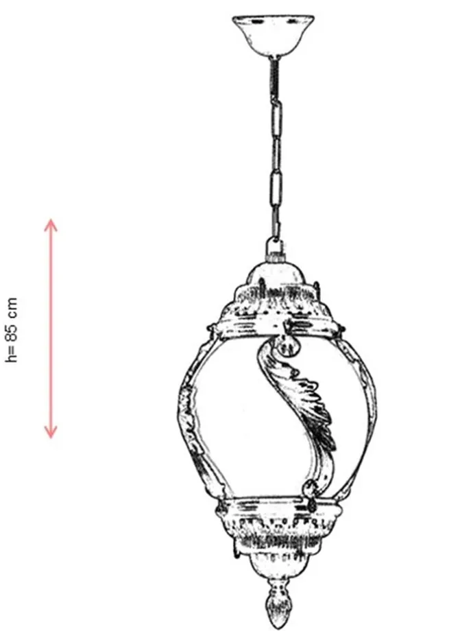 Lampa zewnętrzna w kolorze biało-czarnym - 85 x Ø 30 cm