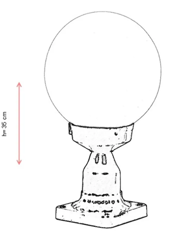 Lampa zewnętrzna w kolorze czarno-białym - 35 x Ø 20 cm