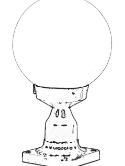 Lampa zewnętrzna w kolorze czarno-białym - 35 x Ø 20 cm