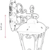 Lampa zewnętrzna w kolorze czarnym - 28 x 47 x 20 cm