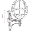 Lampa zewnętrzna w kolorze czarnym - 40 x 62 x 30 cm