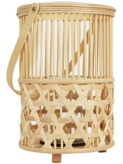 Lampion w kolorze jasnobrązowym - wys. 52 x Ø 23 cm
