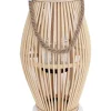 Lampion w kolorze jasnobrązowym - wys. 38 cm