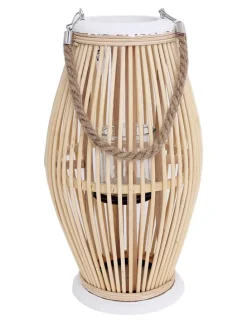 Lampion w kolorze jasnobrązowym - wys. 38 cm
