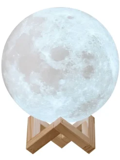 Lampka nocna "Journey to the Moon” w kolorze beżowym - 3+