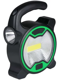 Lampy kempingowe (2 szt.) w kolorze zielono-czarnym - 10 x 13 x 3,5 cm
