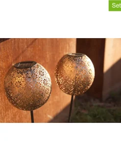 Lampy solarne LED (2 szt.) "Agadir" w kolorze miedzianym - wys. 45 cm