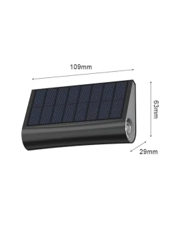 Lampy solarne LED (4 szt.) w kolorze czarnym - 10,9 x 6,3 cm