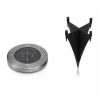 Lampy solarne (4 szt.) "Nashville" w kolorze srebrnym - wys. 13,5 x Ø 11,6 cm