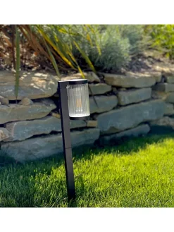 Lampy zewnętrzne LED (2 szt.) "Beamlit" w kolorze czarnym - 7,8 x 57,9 x 11 cm