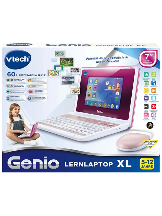 Laptop edukacyjny "Genio" w kolorze różowym - 5+