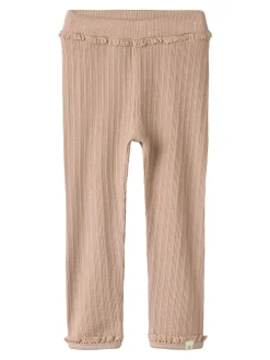 Legginsy "Babette" w kolorze jasnobrązowym