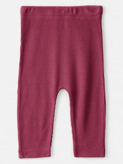 Legginsy (2 pary) w kolorze jasnoróżowo-bordowym