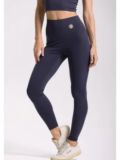 Legginsy sportowe "Deb" w kolorze granatowym
