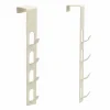 Listwa w kolorze kremowym z haczykami na drzwi - 4,5 x 25 x 4,5 cm