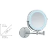 Lusterko kosmetyczne LED "Power-Loc" w kolorze srebrnym - Ø 17,5 cm