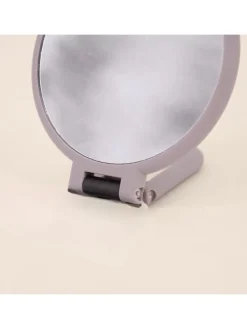 Lusterko kosmetyczne "Loop" w kolorze szarym - Ø 24 cm
