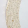 Lustro ścienne "Capi" w kolorze beżowym - Ø 30 cm