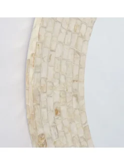 Lustro ścienne "Capi" w kolorze beżowym - Ø 30 cm