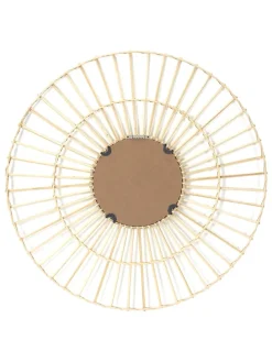 Lustro ścienne w kolorze beżowym - Ø 75 cm