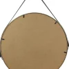 Lustro ścienne w kolorze czarnym - Ø 50 cm