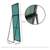 Lustro "Cool Ayna" w kolorze czarnym - 50 x 170 cm