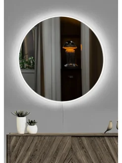 Lustro LED w kolorze białym - Ø 40 cm