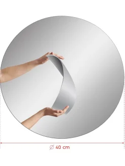 Lustro LED w kolorze białym - Ø 40 cm