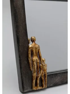 Lustro stołowe "Father and Son" w kolorze czarno-złotym - 20 x 13 cm