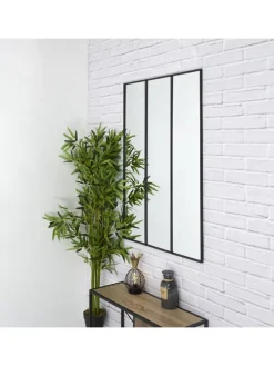 Lustro w kolorze czarnym - 75 x 115 cm