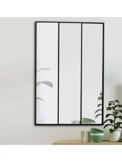 Lustro w kolorze czarnym - 75 x 115 cm