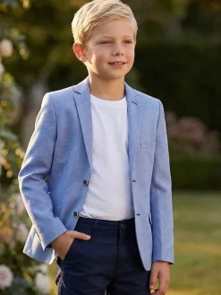 Marynarka - Slim fit - w kolorze niebieskim