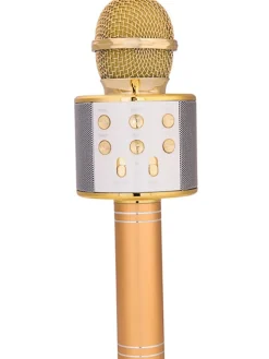 Mikrofon karaoke w kolorze złotym - 3+