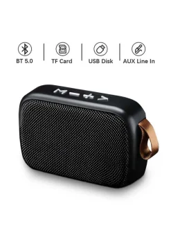 Mini głośnik Bluetooth w kolorze czarnym - 11 x 8 x 4 cm