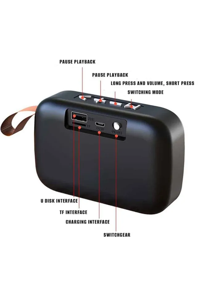 Mini głośnik Bluetooth w kolorze niebieskim - 11 x 8 x 4 cm