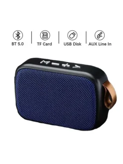 Mini głośnik Bluetooth w kolorze niebieskim - 11 x 8 x 4 cm