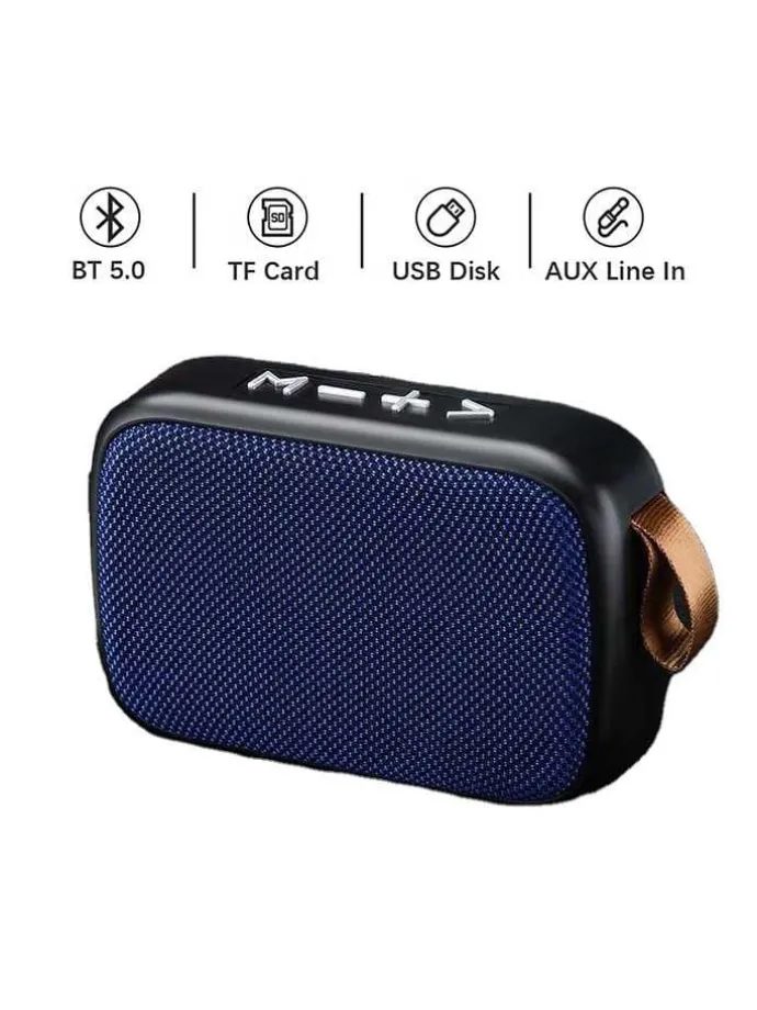Mini głośnik Bluetooth w kolorze niebieskim - 11 x 8 x 4 cm