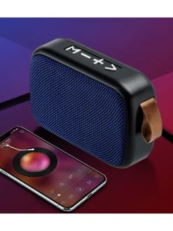 Mini głośnik Bluetooth w kolorze niebieskim - 11 x 8 x 4 cm