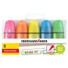 Mini-zakreślacze (5 szt.) "Neon Glitter"