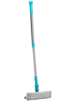 Myjka w kolorze srebrno-turkusowym do szyb - 89 x 25 cm