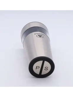Młynek elektryczny 2w1 w kolorze srebrnym do soli i pieprzu - wys. 19 cm