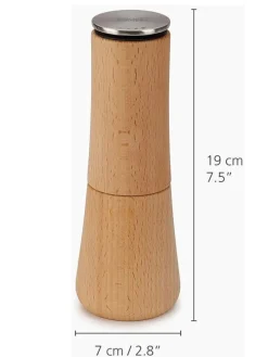 Młynek w kolorze jasnobrązowym do pieprzu - 19 x 7 cm