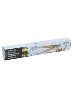 Narzędzie wielofunkcyjne 6w1 w kolorze srebrno-jasnobrązowym - dł. 36 cm