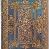 Notatnik "Blue Luxe" w kolorze złoto-niebieskim w linie - 17,5 x 23 cm