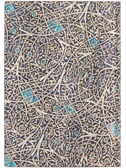 Notatnik "Granada" w kolorze granatowo-kremowym w linie - 13 x 18 cm