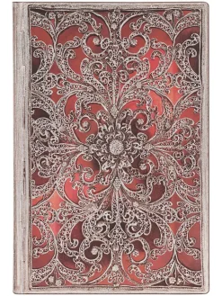 Notatnik "Granat" w kolorze czerwonym w linie - 9,5 x 14 cm