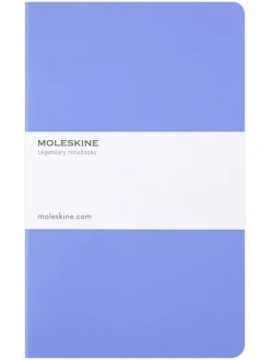 Notatniki (3 szt.) w kolorze niebieskim w linię - 13 x 21 cm