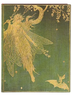 Notatnik "Olive Fairy" w kolorze zielonym w linie - 17 x 22,5 cm