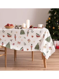 Obrus "Christmas Nutcracker" w kolorze biało-zielonym