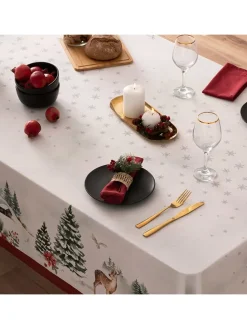 Obrus "Christmas Snowball" w kolorze biało-zielonym